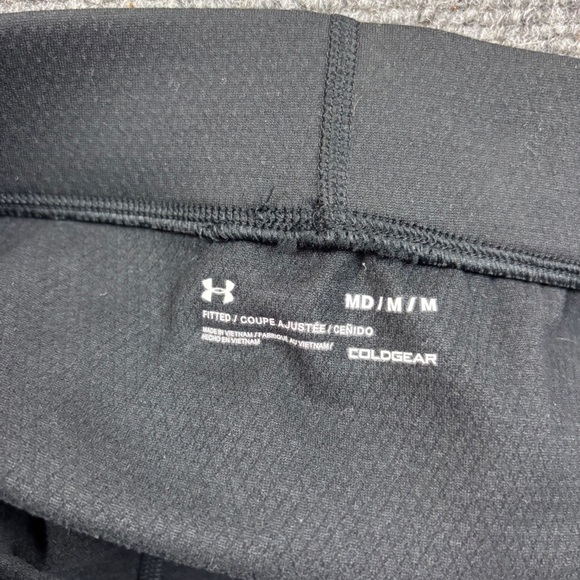 UNDER ARMOUR Men’s Black Coldgear Fitted baselayer leggings pants size: Medium - Picture 5 of 10